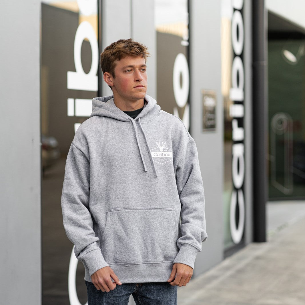 The Caribou Lighting Winter Hoodie as shown her with Supercars Driver Zane Goddard