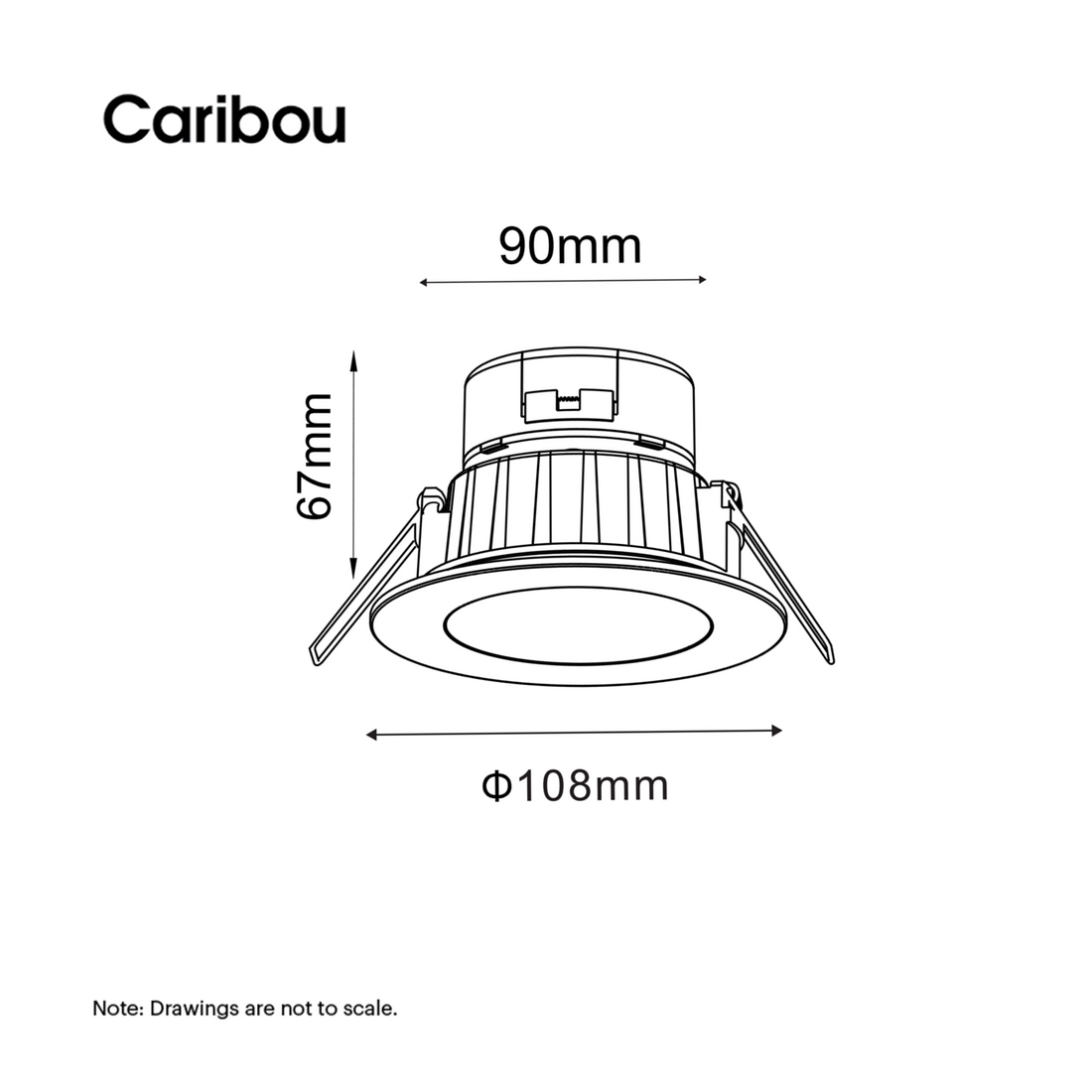 Marlin 10W Recessed LED Down Light (IC4 Rated) IP44 Rated 3000K (Warm White) White Finish