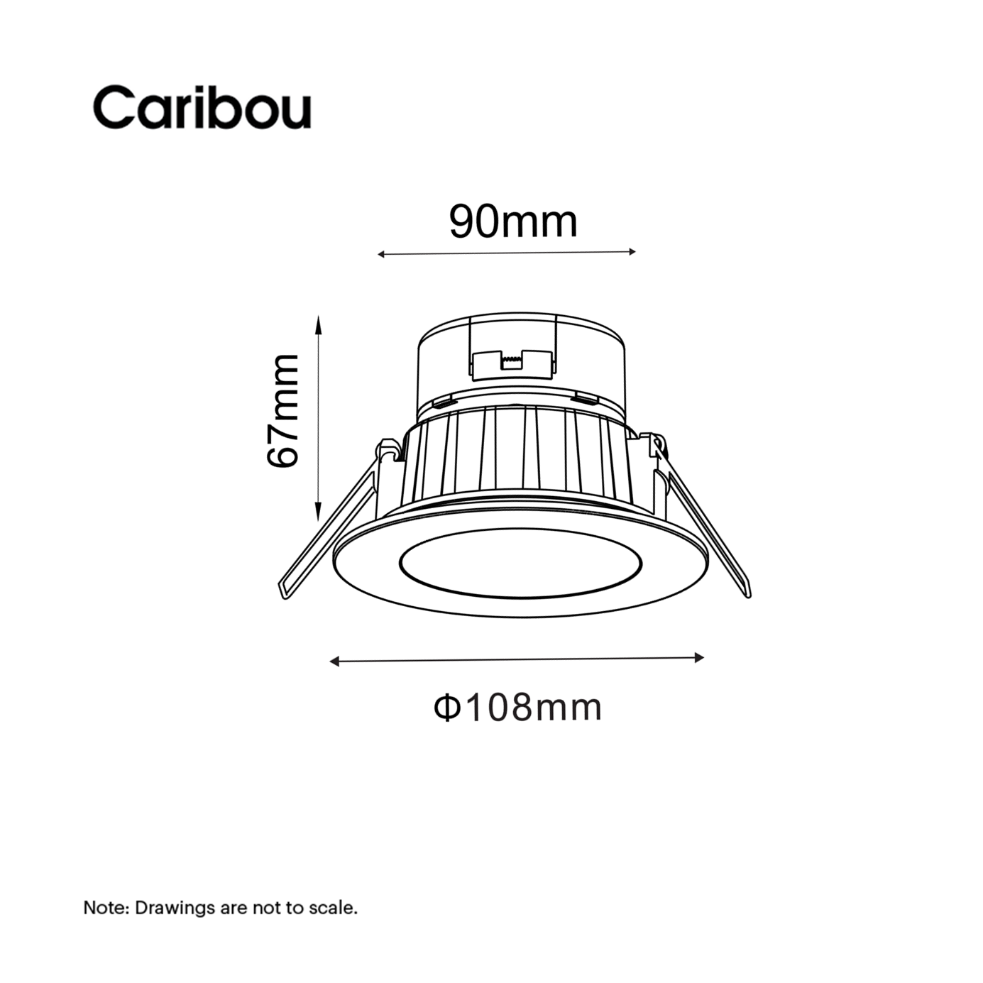 Marlin 10W Recessed LED Down Light (IC4 Rated) IP44 Rated 3000K (Warm White) White Finish