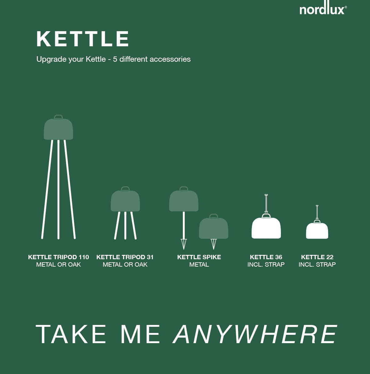 Kettle Tripod 100 / Black &amp; Bamboo Legs