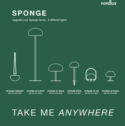 Sponge 20 Portable Table Lamp | Black &amp; White