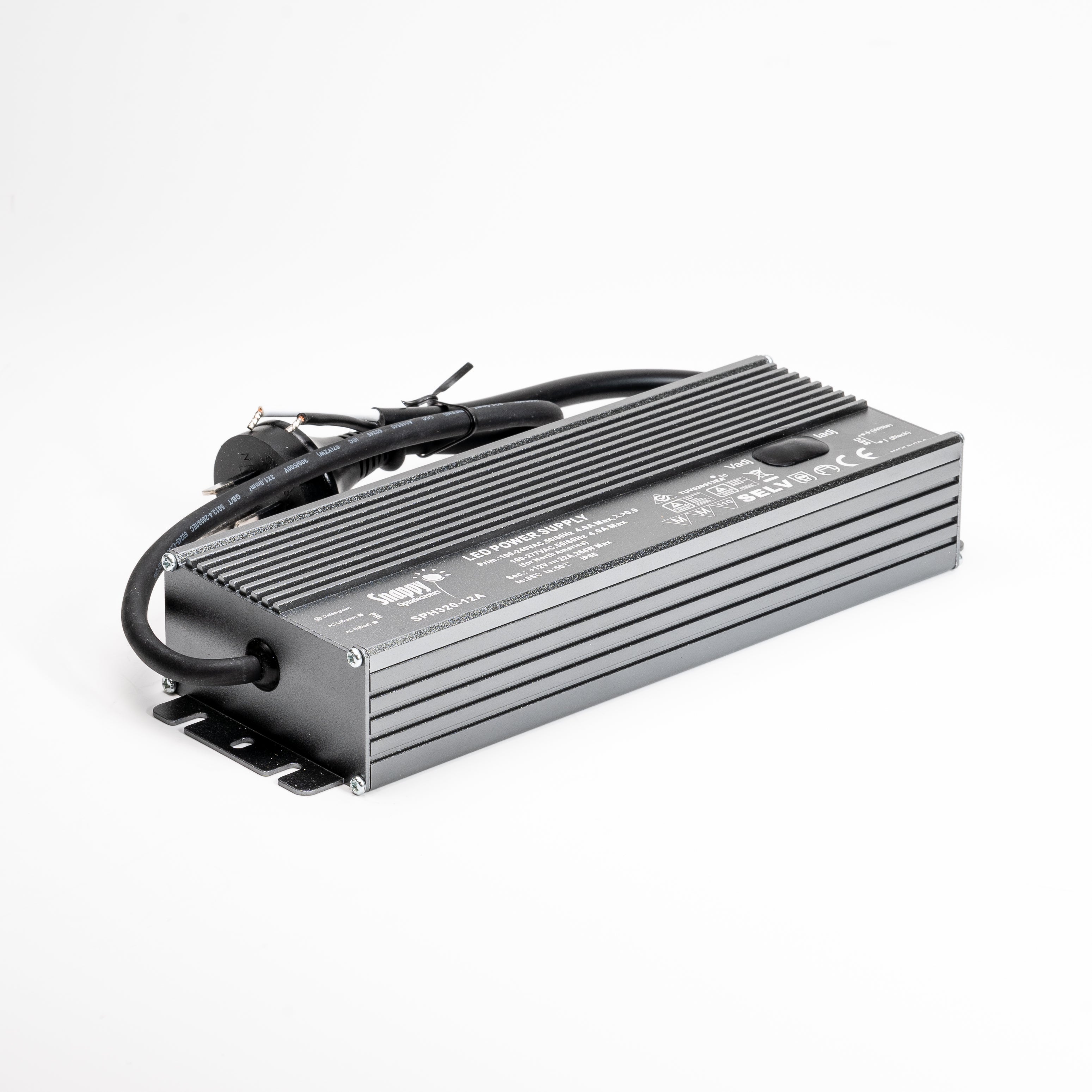 24V 320W DC LED Driver with Flex and Plug (IP65 Rated)