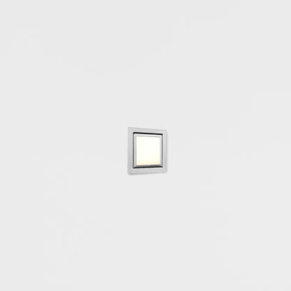 12V Recessed Interior LED Step Light.  Frosted Glass.  Silver or White Finish.