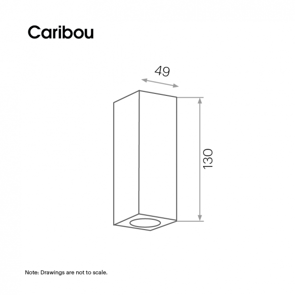 Rectangular Exterior Surface Mounted Up/Down Wall Light