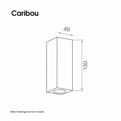 Rectangular Exterior Surface Mounted Up/Down Wall Light